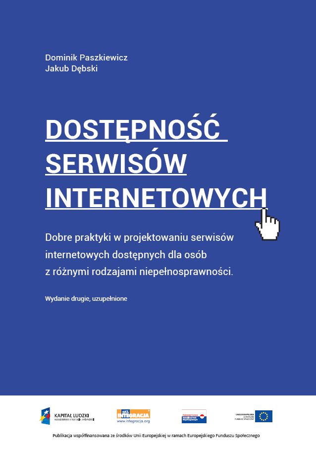 zdjęcie lub grafika do zasobu: Podręcznik „Dostępność serwisów internetowych” - niepelnosprawni.pl